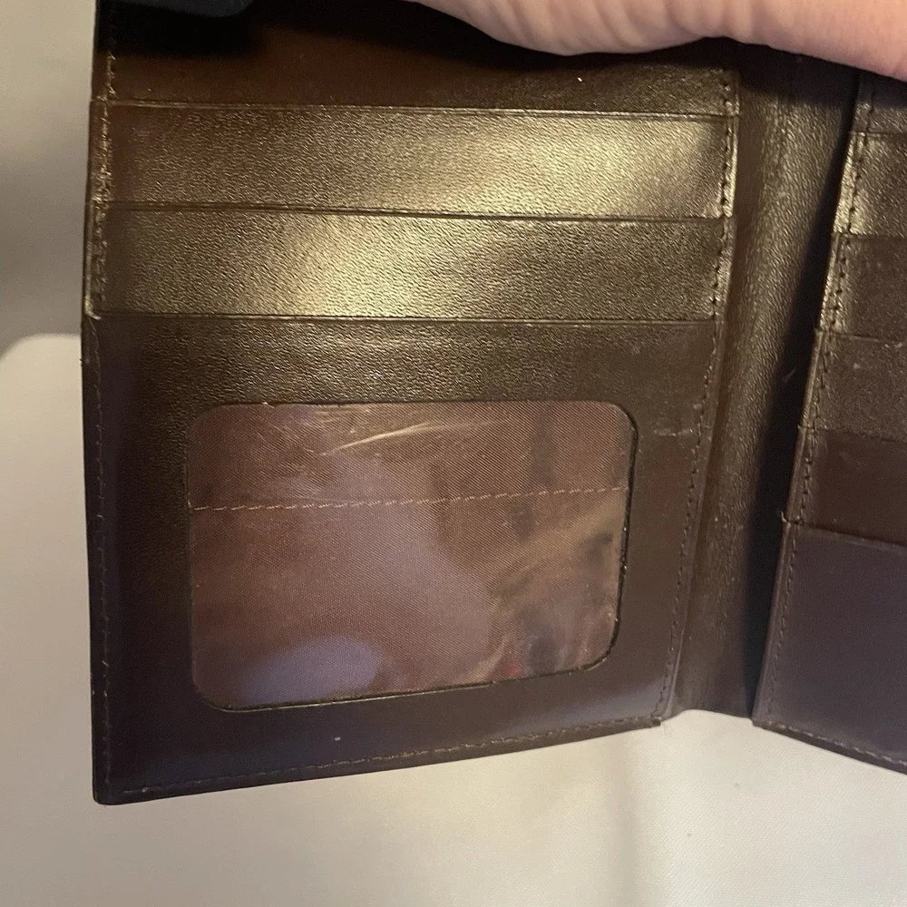 Vintage Lord Buxton Saddle Cowhide Bifold Leather Unisex Card Case Wallet USA